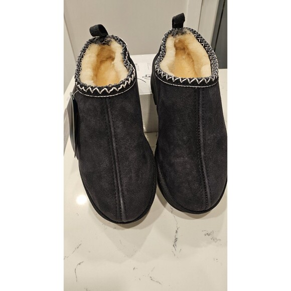 NWT Sheepskin Down Under Slippers Platform Tasman Tazz Black Women Size 10 - Picture 3 of 6